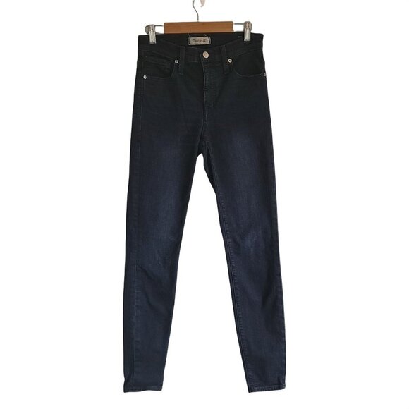 Madewell 9"‎ HIgh-Rise Skinny Jean Dark Blue Wash Size 25 - Picture 1 of 16